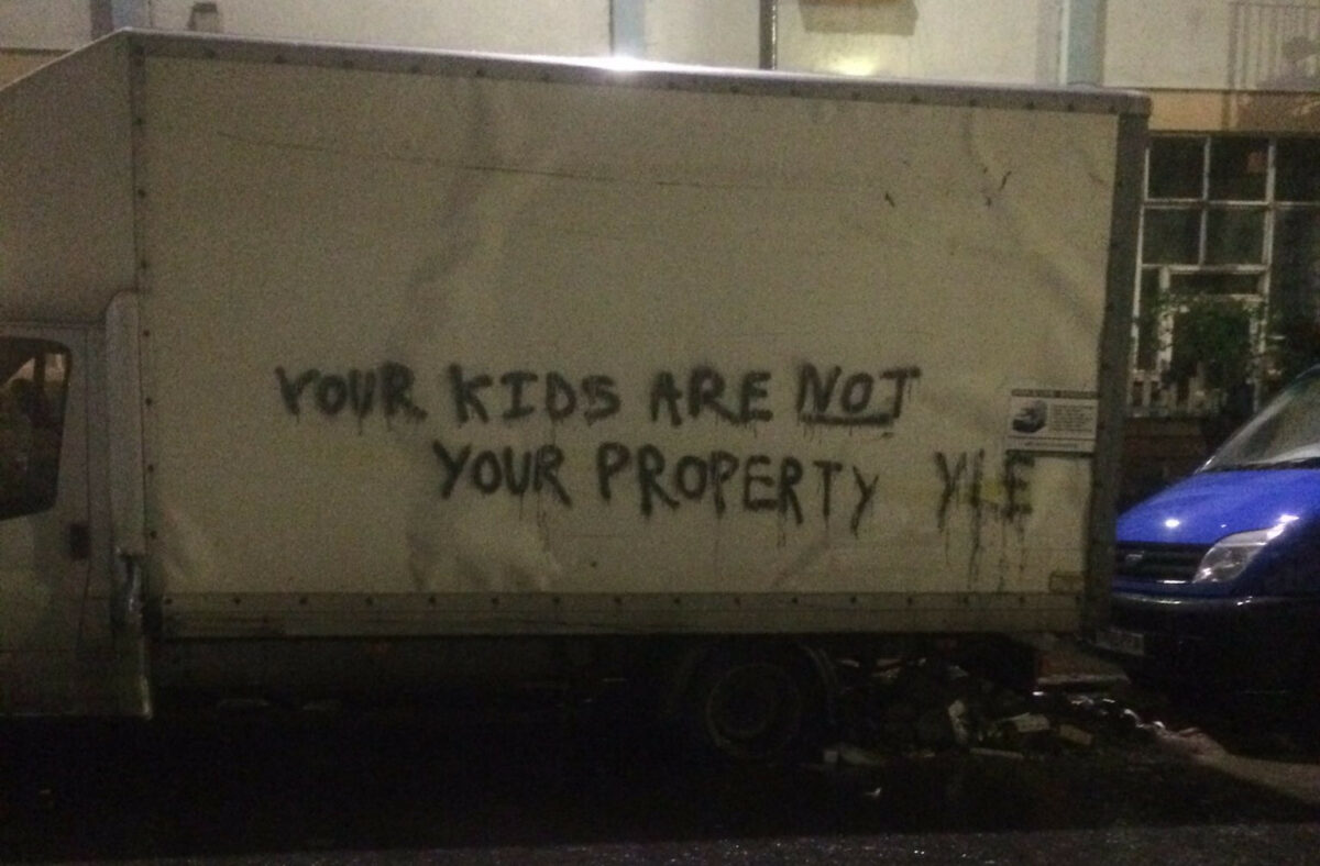 kids are not your property graffity
