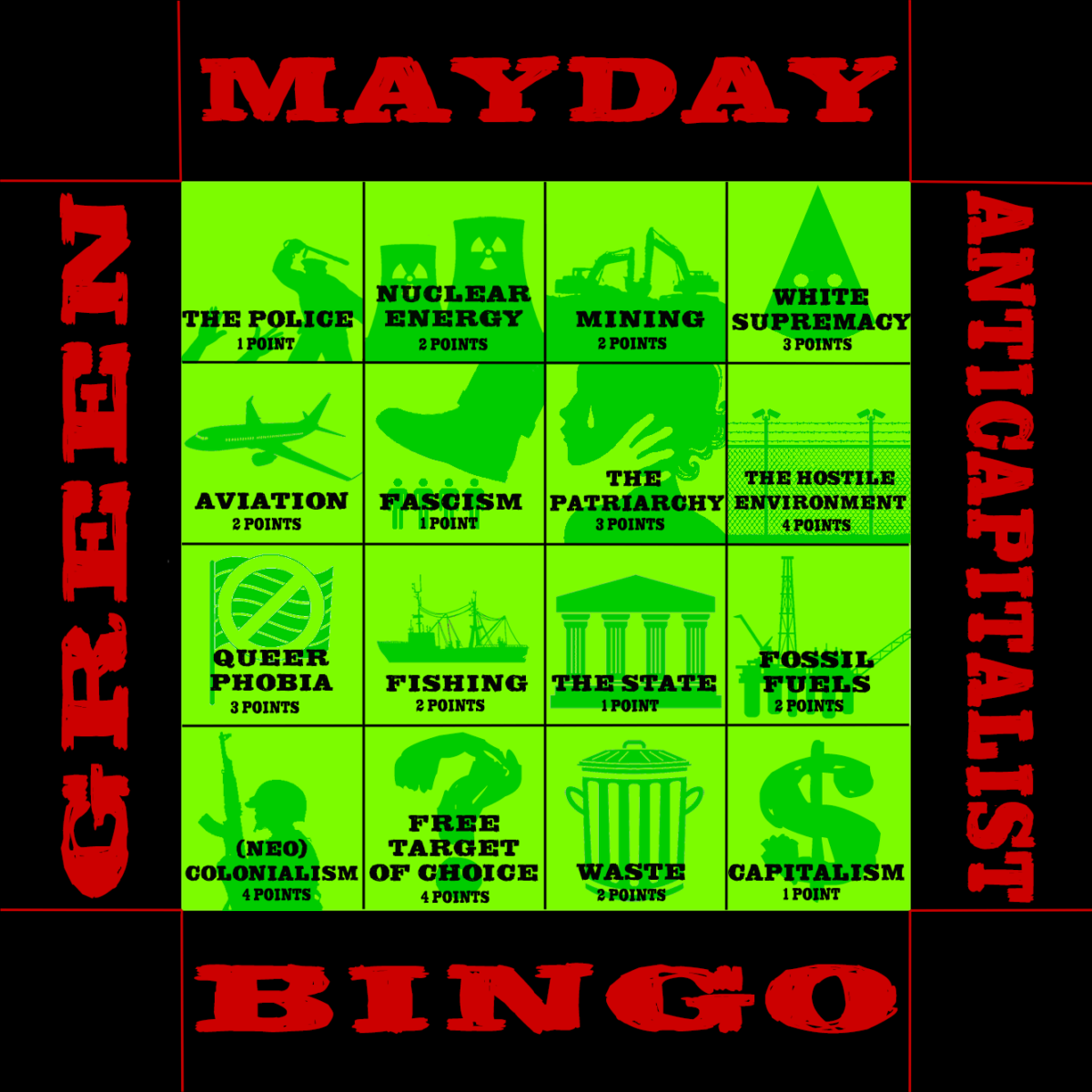 Further advice on how to participate in the Mayday Bingo